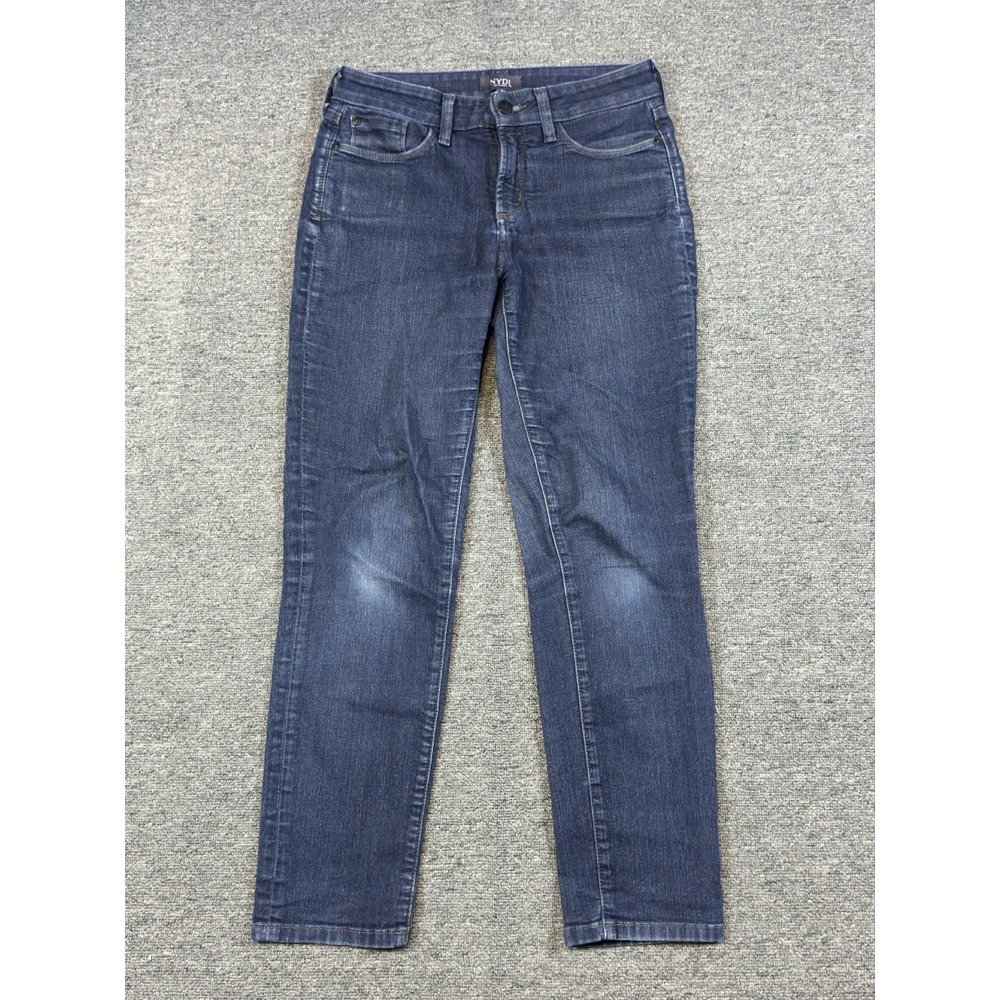 NYDJ‎ Alina Convertible Ankle Jeans Lift Tuck Women's Size 2 Blue Denim